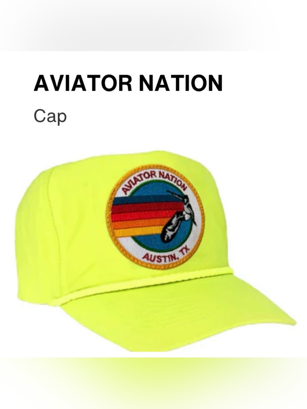 AVIATOR NATION Unisex Adjustable Signature Austin Vintage Nylon Trucker Hat